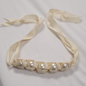 Ribbon and Bead Necklace